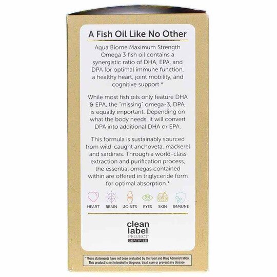 Aqua Biome Fish Oil Maximum Strength, ENZ